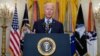 Presiden AS Joe Biden memberikan pernyataan mengenai misi militer AS di Afghanistan yang akan berakhir 31 Agustus, di Gedung Putih, Kamis (8/7). 