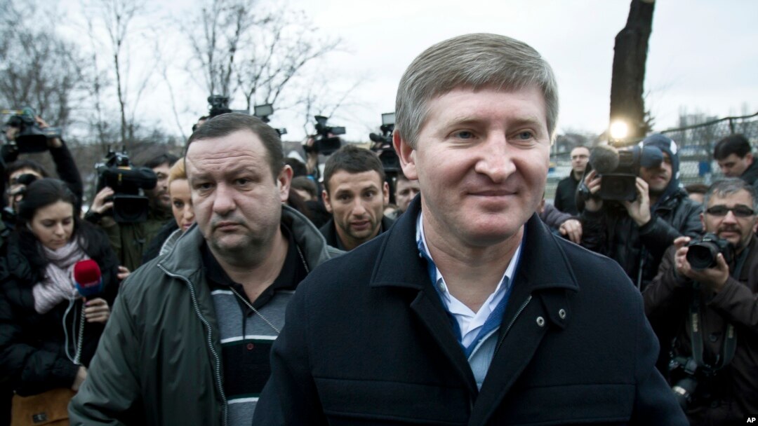 FILE - Ukrainian steel and coal magnate and Shakhtar Donetsk football club owner Rinat Akhmetov is seen in a Jan. 8, 2012, photo. 