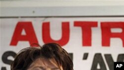 Martine Aubry, first secretary of the French Socialist Party, at the World Social Forum in Dakar, February 9, 2011