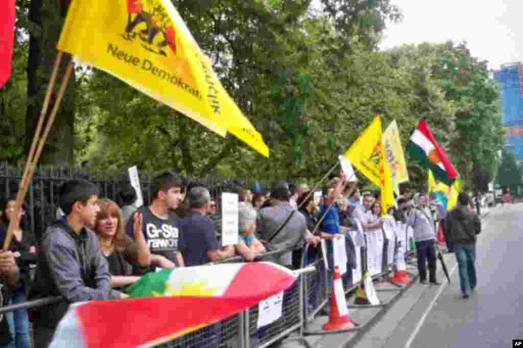 Kurdish demonstration in London against Iranian government, Friday July 22, 2011