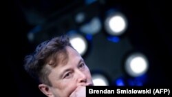 Elon Musk, founder of SpaceX, listens to a question during the Satellite 2020 at the Washington Convention Center March 9, 2020, in Washington, DC.