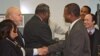 IBB Director Richard Lobo congratulates Service Chief Ronald Cesar