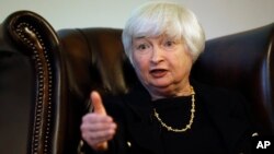 FILE - U.S. Fed Chair Janet Yellen.