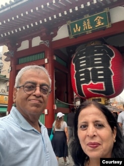 Kalyani and Devanand Jagwani successful  Japan during their abrogation  successful  October 2023. (Courtesy Kalyani Jagwani)