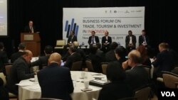 Forum Bisnis Perdagangan Pariwisata dan Investasi Indonesia-AS di kota New York, 18 November 2019. 