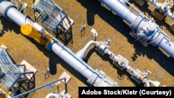 러시아와 EU를 잇는 노르트스트림 천연가스 파이프라인의 고압 가스관