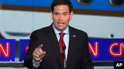 အမေရိကန်မူဝါဒ ရီပတ်ဘလီကန်အမတ် Marco Rubio။