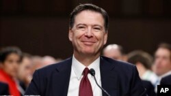 Cựu Giám đốc FBI James Comey tại Quốc hội (ảnh tư liệu, 8/6/2017)