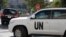 Jedno od vozila sa inspektorima Ujedinjenih nacija koji rade na uništavanju hemijskog naoružanja u Siriji