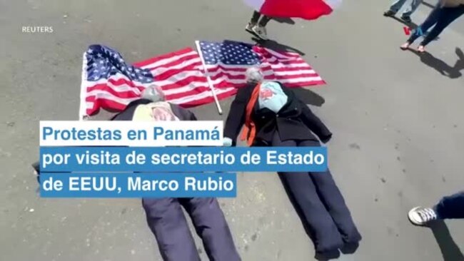 Protestas en Panamá por visita de Marco Rubio, secretario de Estado de EEUU