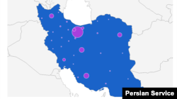 نقشه پراکندگی اتصالات استارلینک