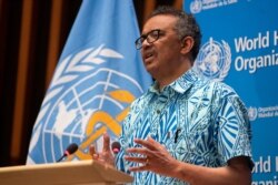 Tedros Adhanom Ghebreyesus, Director General of the World Health Organization attends the virtual 73rd World Health Assembly during the coronavirus disease outbreak in Geneva, May 19, 2020.