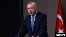 Erdoğan, Washington'a hareketinden önce Esenboğa Havalimanında açıklamalarda bulundu.