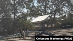 Starlink satellite equipment is seen on a house in Harare, after the U.S.-based company was licensed this September by the Zimbabwe government to provide services. 