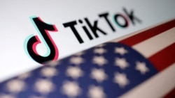 合成资料照：TikTok标志和美国国旗（路透社）