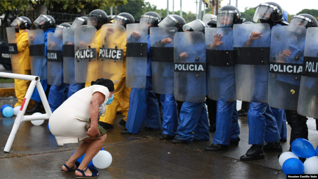 En Nicaragua está prohibida la libre movilización y las protestas desde septiembre de 2018. [Foto de Houston Castillo Vado, VOA]