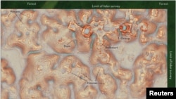 A Lidar image shows what archeologists say is a newly discovered Mayan city in the jungle of Campeche, Mexico. Handout released October 29, 2024. (Cambridge University Press on behalf of Antiquity Publications Ltd/Handout via REUTERS) 