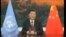Imagen tomada de un video del presidente chino, Xi Jinping, en la Conferencia de Biodiversidad de la ONU COP15 en Kunming, China, el 12 de octubre de 2021.