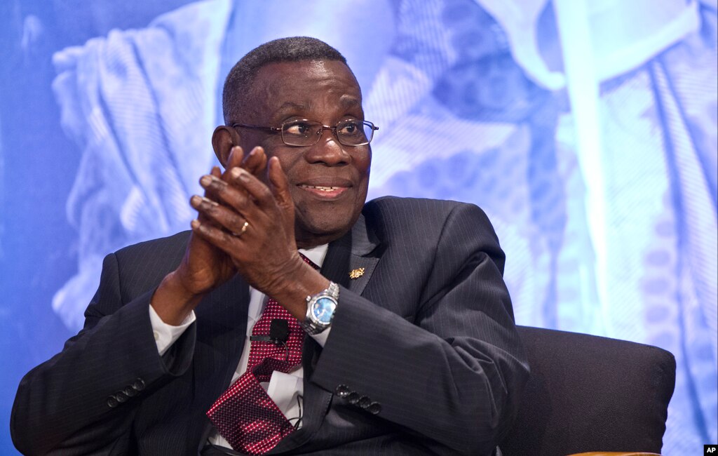 Ghana President John Atta Mills attends the Chicago Council&#39;s Symposium on Global Agriculture and Food Security at the Ronald Reagan Building in Washington, May 18, 2012.