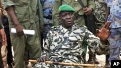 Captain Amadou Haya Sanogo in a military camp in Bamako, Mali, March 22, 2012.