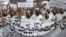 In this Sept. 7, 2018 file photo, Pakistani Islamists protest the appointment of a minority Ahmadi Muslim as an adviser to the government, in Lahore, Pakistan.