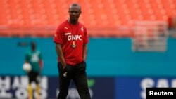 Le Ghanéen James Kwesi Appiah lors d'un entrainement à Miami, le 8 juin 2014.