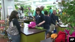 Scene inside a flower shop in Washington, DC