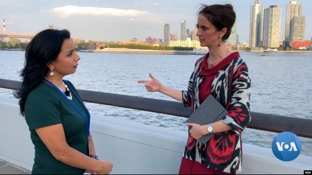 BMTning O'zbekistondagi bosh vakili Helena Freyzer "Amerika Ovozi" bilan suhbatda, Nyu-York, 23-sentabr, 2019