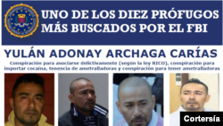 Las autoridades estadounidenses ofrecen hasta 100.000 dólares por información que lleve al arresto del lídel de la MS-13 en Honduras, Yulán Adonay Archaga Carías. [Foto cortesía, FBI].