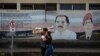 ARCHIVO: Preparativos previos a la ceremonia de juramentación del presidente de Nicaragua, Daniel Ortega, en Managua el 10 de enero de 2022.