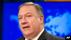 Menteri Luar Negeri AS, Mike Pompeo, di Washington DC, 16 Agustus 2018. (Foto: dok).