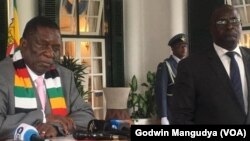 UMongameli Emmerson Mnangagwa lezinye izisebenzi zikahlumende.