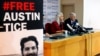 (FILE) Marc and Debra Tice, the parents of Austin Tice, the longest-held American journalist in history, speak during a press conference, in Beirut, Lebanon, Tuesday, Dec. 4, 2018.