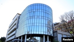 FILE - The office building of the country's largest television network Geo is seen in Islamabad, Pakistan April 12, 2018. 