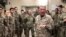 Marine General Kenneth McKenzie, head of U.S. Central Command, speaks with U.S. troops while visiting Forward Operating Base Fenty in Jalalabad, Afghanistan, Sept. 9, 2019.