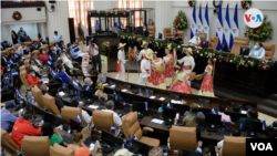 En la Asamblea Nacional de Nicaragua, controlada por el oficialismo se aprobaría la nueva ley. [Foto Houston Castillo, VOA].