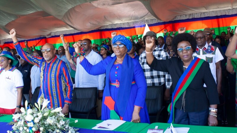 Generate single title from this title Namibia may elect its first female president this week in 70 -100 characters. And it must return only title i dont want any extra information or introductory text with title e.g: ” Here is a single title:”