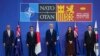 Australia's Prime Minister Anthony Albanese, Japan's Prime Minister Fumio Kishida, NATO Secretary General Jens Stoltenberg, New Zealand's Prime Minister Jacinda Ardern and South Korea's President Yoon Suk Yeol, from left, at the Madrid NATO summit. (AP/Manu Fernandez)