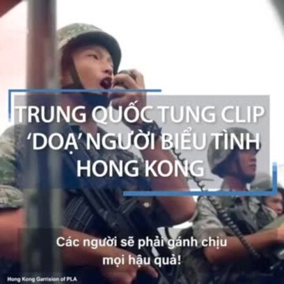 Trung Quốc tung clip ‘doạ’ người biểu tình Hong Kong 