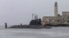 Kapal selam bertenaga nuklir Rusia "Kazan" tiba di perairan Havana, Kuba Rabu (12/6). 