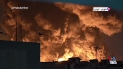 شعله‌های آتش سوزی «انبار نفت شهران» تهران - شنبه ۱۶ اسفند