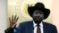 South Sudan's President Salva Kiir gestures during a news conference in Juba, Dec. 18, 2013. 