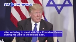 VOA60 World PM - At Davos Forum, Trump Threatens to Cut Aid to Palestinians