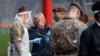 Soldiers are seen outside a coronavirus disease (COVID-19) testing centre in Liverpool, Britain, Nov. 7, 2020. 