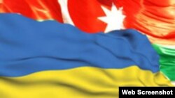 Azərbaycan və Ukrayna bayraqları 