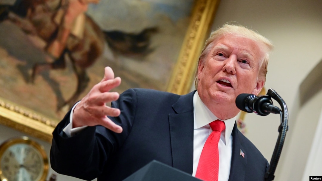 Presiden AS Donald Trump di Ruang Roosevelt, Gedung Putih, Washington, D.C., 4 September 2019.