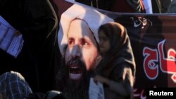 سعودی عرب میں ایک شیعہ مذہبی راہنما کی سزا کے خلاف احتجاج۔8 جنوری 2016