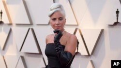 Lady Gaga pada malam penganugerahan piala Oscars di Dolby Theatre, Los Angeles, 24 Februari 2019. (Photo by Richard Shotwell/Invision/AP)