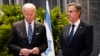 Predsjednik Joe Biden i američki državni tajnik Antony Blinken tokom posjete Tel Avivu.