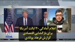 اعلام آمادگی ۲۰ ایالت آمریکا برای بازگشایی اقتصادی؛ گزارش فرهاد پولادی